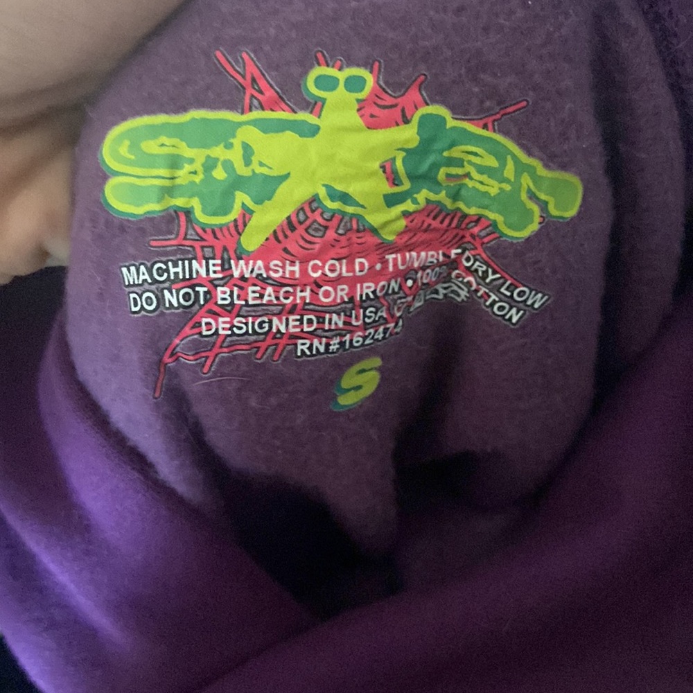 purple sp5der hoodie